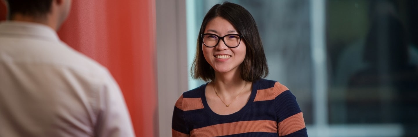 smiling corporate person